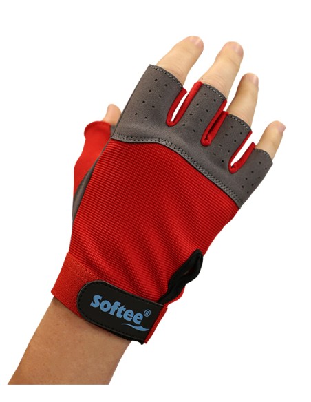 GUANTES FITNESS ROJO KX4 SOFTEE (35118.A87).