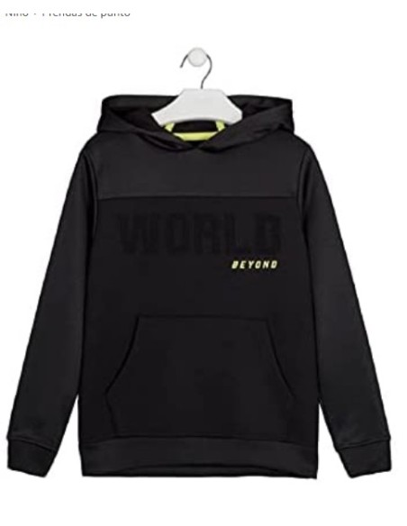 SUDADERA NEGRA REJILLA LOSAN (123-6003-NEGRO).