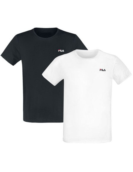  FILA CAMISETAS PACK 2  BLANCA Y NEGRO (FAM0083.13005).