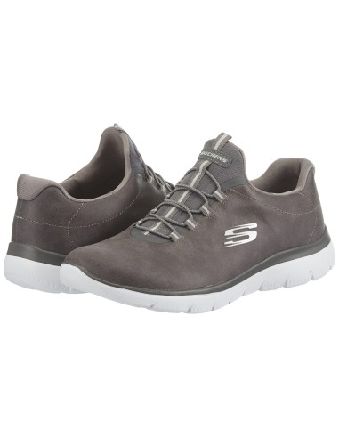 ZAPATILLAS SUMMITS GRIS PIEL SIN CORDONES (88888301-CHAR).