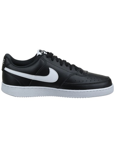 ZAPATILLAS COURT VISION NEGRAS PIEL (DH2987-001).