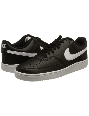 ZAPATILLAS COURT VISION NEGRAS PIEL (DH2987-001).