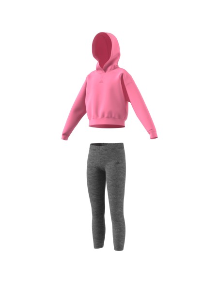 CHANDAL HOOD SUDADERA ROSA Y PANTALON GRIS (HN3480). CHANDAL HOOD SUDADERA ROSA Y PANTALON GRIS (HN3480).