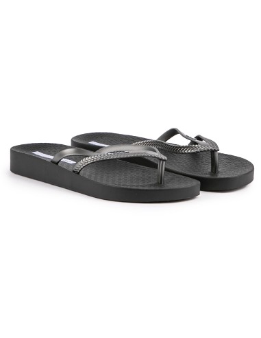 CHANCLAS NEGRA-PLATA BOSSA (IP82840-AG720).