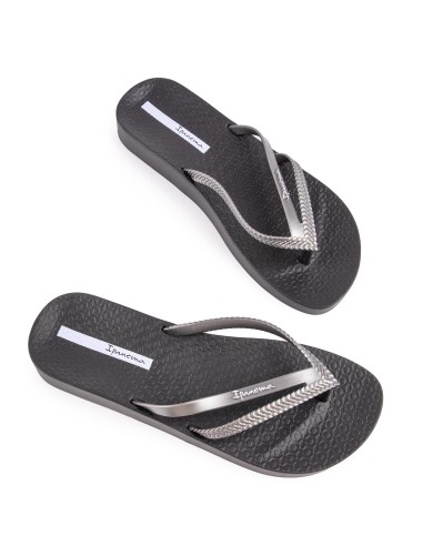CHANCLAS NEGRA-PLATA BOSSA (IP82840-AG720).