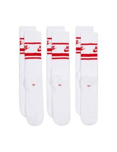 CALCETINES NIKE BLANCO LARGOS NIKE  EN ROJO (DX5089-102). 2