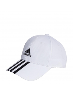 Adidas 3-Stripes Cotton Twill Baseball Cap - Gorra de Béisbol en Blanco y Negro, Talla L para Adultos Unisex (II3509).