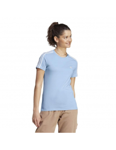 Camiseta Deportiva adidas Essentials Slim 3-Stripes para Mujer  (IM2788).