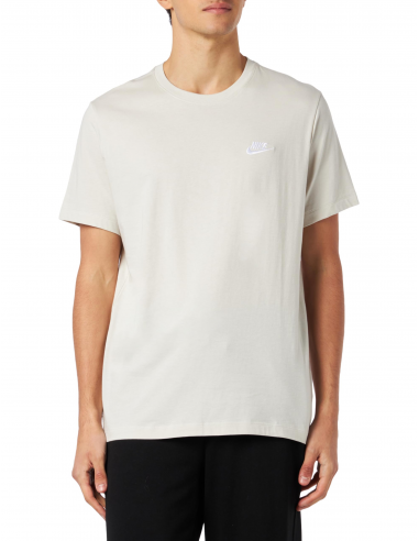 NIKE M NSW Club Tee: Camiseta para Hombre en Color Blanco (AR4997-073).