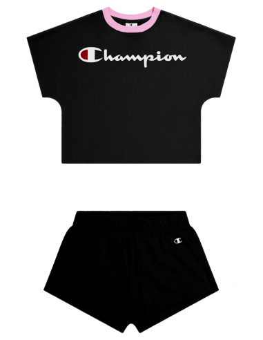 Camiseta Champion Legacy Modern Basket B-Quick-Dry Micromesh Logo S/S Crewneck para Niños (404966-NBK).