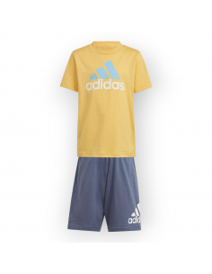 Conjunto Adidas Amarillo con Short Marino - Estilo y Comodidad para tus Entrenamientos (IS2483).