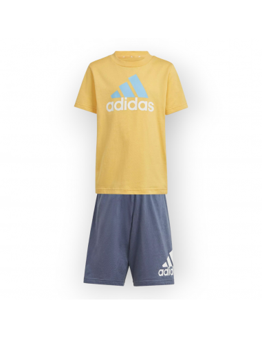 Conjunto Adidas Amarillo con Short Marino - Estilo y Comodidad para tus Entrenamientos (IS2483).