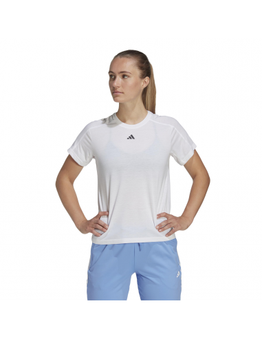 Camiseta Adidas Blanca TR-ES Crew: Comodidad y Estilo Deportivo (HR7796).
