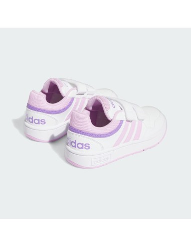 Zapatillas Adidas Hoops 3.0 Blancas Rosas Velcro | Estilo y Confort para Niñas (IF5319).