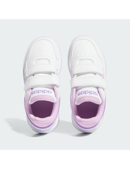 Zapatillas Adidas Hoops 3.0 Blancas Rosas Velcro | Estilo y Confort para Niñas (IF5319).