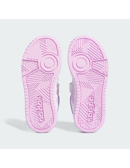 Zapatillas Adidas Hoops 3.0 Blancas Rosas Velcro | Estilo y Confort para Niñas (IF5319).