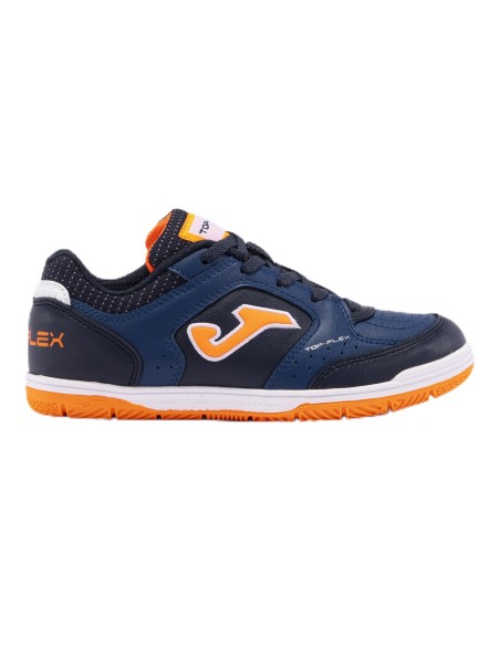 Zapatillas Joma Top Flex Junior Azul Naranja Indoor | Rendimiento y Comodidad (TPJW2433IN). Zapatillas Joma Top Flex Junior Azul Naranja Indoor | Rendimiento y Comodidad (TPJW2433IN).