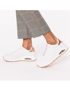 Zapatillas Skechers Street Blanca Cámara | Estilo y Comodidad Todo el Día (155196-WHT). 2