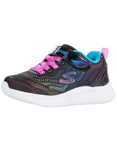 Zapatillas Skechers Jumpsters Velcro con Luz | Diversión y Comodidad para Niños (302433L-BKMT).
