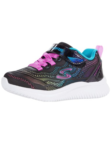 Zapatillas Skechers Jumpsters Velcro con Luz | Diversión y Comodidad para Niños (302433L-BKMT).