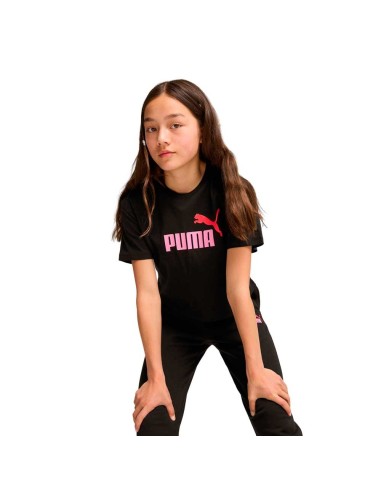 Camiseta Puma Negra para Niño | Estilo Deportivo y Confort (845346-61).