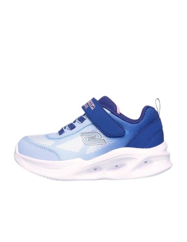 Zapatillas Skechers Celeste con Velcro | Comodidad y Estilo para Niños (303714L-NVLB).