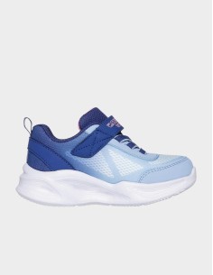 Zapatillas Skechers Celeste con Velcro | Comodidad y Estilo para Niños (303714L-NVLB). 2