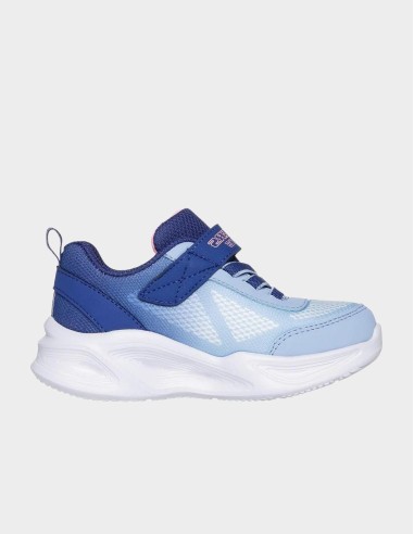 Zapatillas Skechers Celeste con Velcro | Comodidad y Estilo para Niños (303714L-NVLB).