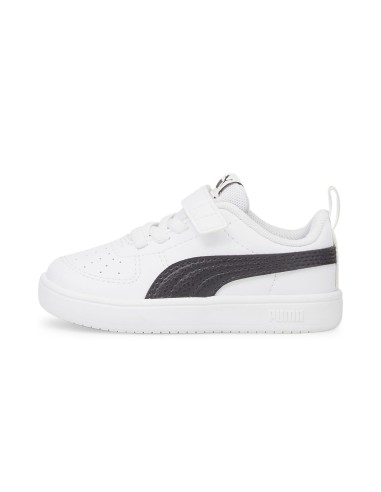 Zapatillas Puma Rickie Blancas Negras Velcro | Estilo y Comodidad (384314-03).