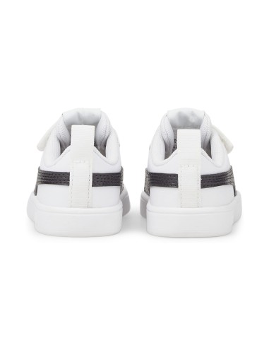 Zapatillas Puma Rickie Blancas Negras Velcro | Estilo y Comodidad (384314-03).