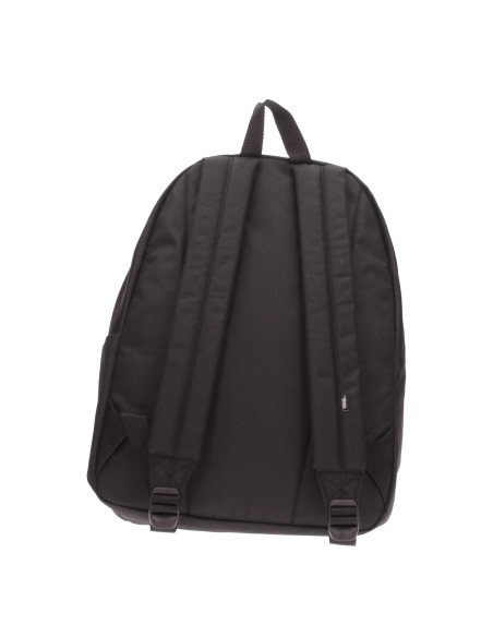 Mochila Vans Negra con Letras Blancas | Estilo Urbano y Versátil (VN000H4ZBLK). Mochila Vans Negra con Letras Blancas | Estilo Urbano y Versátil (VN000H4ZBLK).