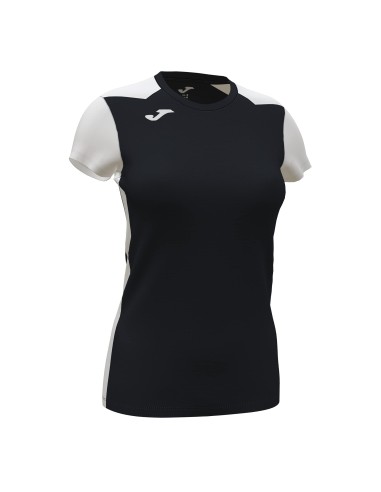 Camiseta Joma Record II Negro Blanco | Ropa Deportiva de Alto Rendimiento (901398.102).