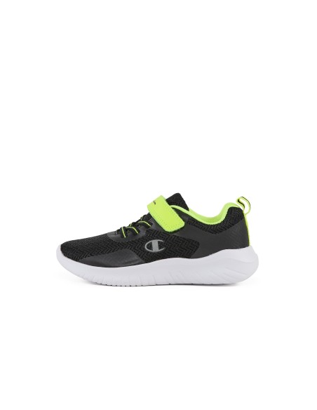 Zapatillas Low Cut Negro Fluor Velcro Champion | Estilo y Comodidad Deportiva (S32454-KK006). Zapatillas Low Cut Negro Fluor Velcro Champion | Estilo y Comodidad Deportiva (S32454-KK006).
