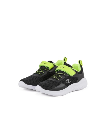 Zapatillas Low Cut Negro Fluor Velcro Champion | Estilo y Comodidad Deportiva (S32454-KK006). Zapatillas Low Cut Negro Fluor Velcro Champion | Estilo y Comodidad Deportiva (S32454-KK006).