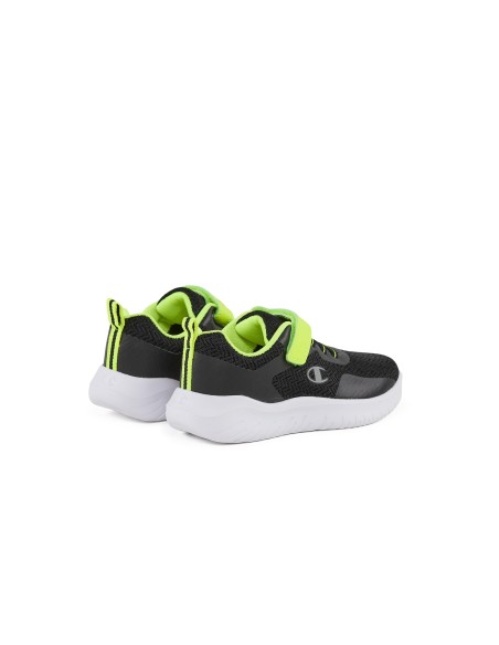 Zapatillas Low Cut Negro Fluor Velcro Champion | Estilo y Comodidad Deportiva (S32454-KK006). Zapatillas Low Cut Negro Fluor Velcro Champion | Estilo y Comodidad Deportiva (S32454-KK006).