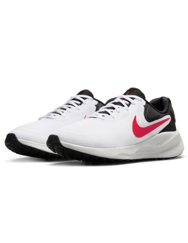 Zapatillas Nike Revolution Blancas y Rojas | Rendimiento y Estilo en Cada Zancada (FB2207-102).