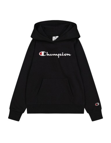 Sudadera Negra con Capucha Champion | Estilo Deportivo y Casual (405029-KK001).