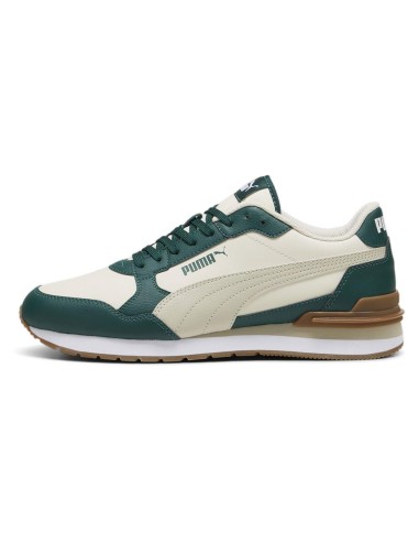 Zapatillas Puma Runner V4 Beige Verde Alpine | Rendimiento y Comodidad (399068-04).