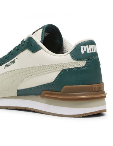 Zapatillas Puma Runner V4 Beige Verde Alpine | Rendimiento y Comodidad (399068-04).