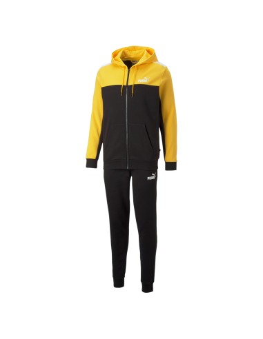 Chándal Negro y Amarillo Hoodie Puma | Estilo Deportivo y Confort (670037-51).