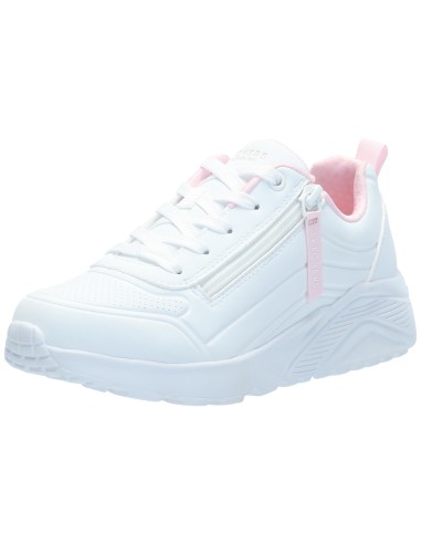 Zapatillas Easy Zip Blanca Rosa Skechers - Comodidad y Estilo (310387L-WHT).