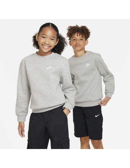 Sudadera Algodón Gris Nike Niño - Estilo Casual y Confort (FD3006-063).