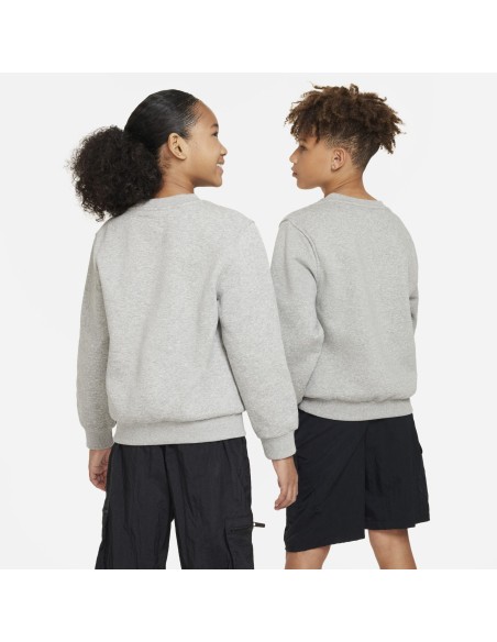 Sudadera Algodón Gris Nike Niño - Estilo Casual y Confort (FD3006-063).