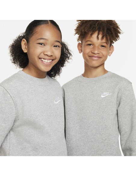 Sudadera Algodón Gris Nike Niño - Estilo Casual y Confort (FD3006-063).