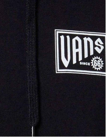 Sudadera Vans Negra Bloomed con Capucha | Estilo Urbano y Comodidad (VN000HVQBLK). Sudadera Vans Negra Bloomed con Capucha | Estilo Urbano y Comodidad (VN000HVQBLK).