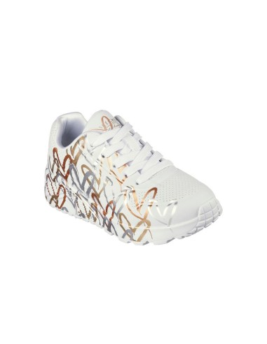 Zapatillas Metallic Blanca Skechers | Elegancia y Comodidad (314067L-WTGD).