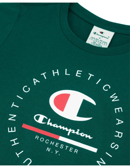 Camiseta Verde Champion | Estilo Casual y Confort Diario (306843-GS502). Camiseta Verde Champion | Estilo Casual y Confort Diario (306843-GS502).