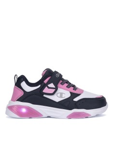 Zapatillas Negras y Rosa con Velcro Champion | Estilo Deportivo y Comodidad Fácil (S32820-WW012).