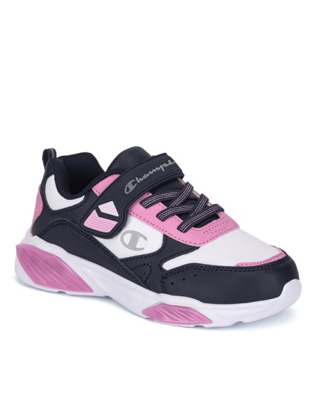 Zapatillas Negras y Rosa con Velcro Champion | Estilo Deportivo y Comodidad Fácil (S32820-WW012). Zapatillas Negras y Rosa con Velcro Champion | Estilo Deportivo y Comodidad Fácil (S32820-WW012).