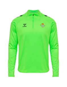 SUDADERA ENTRENO REAL BETIS 24/25 MEDIA CREMALLERA VERDE FLUOR (227834-6595).